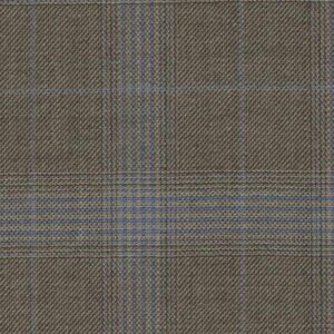 Holland and Sherry Swan Hill 2018 tan/blue mock glen check 1 1/2 x 2 inch