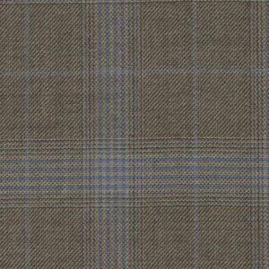 Holland and Sherry Swan Hill 2018 tan/blue mock glen check 1 1/2 x 2 inch