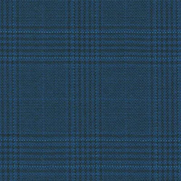 Holland and Sherry Swan Hill 2018 bright blue mock glen check 1 2/8 x 1 5/8 inch