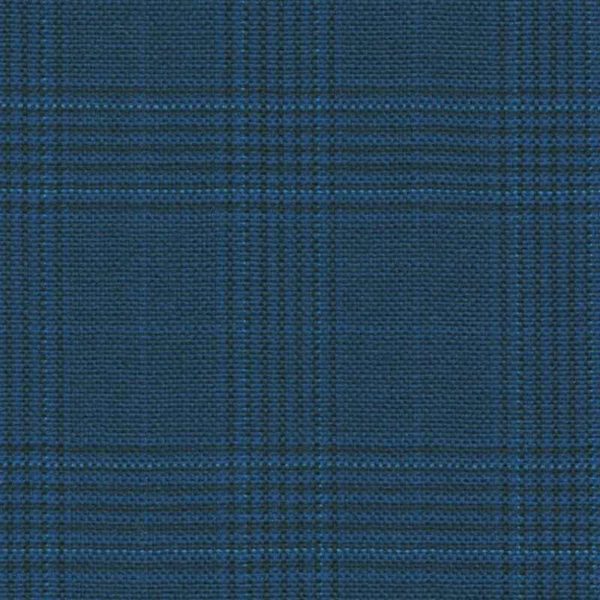 Holland and Sherry Swan Hill 2018 bright blue mock glen check 1 2/8 x 1 5/8 inch